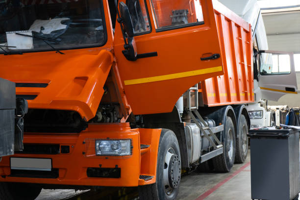 Truck repair service. Maintenance workshop.