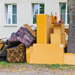 Bulky waste - old couch and cabinets.