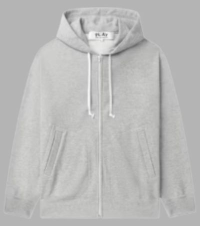 Comme des Garcons PLAY Heart Emblem Zip-Up Hoodie
