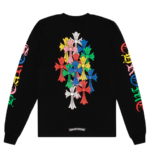 Chrome-Hearts-Multi-Color-Cross-Cemetery-L-S-T-Shirt-–-Black