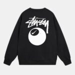 Black Stussy 8 Ball Hoodie