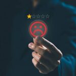 bad review icon dissatisfied. experience negative of customers i