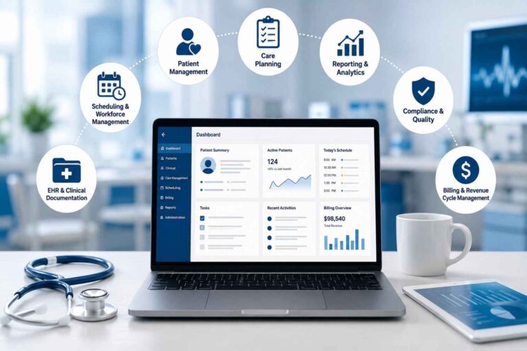 Alt Text: MatrixCare software healthcare dashboard