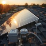 lucid-origin_A_wide-angle_photo_of_a_completed_residential_rooftop_solar_installation_at_gold-0