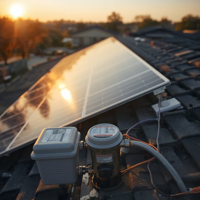 lucid-origin_A_wide-angle_photo_of_a_completed_residential_rooftop_solar_installation_at_gold-0