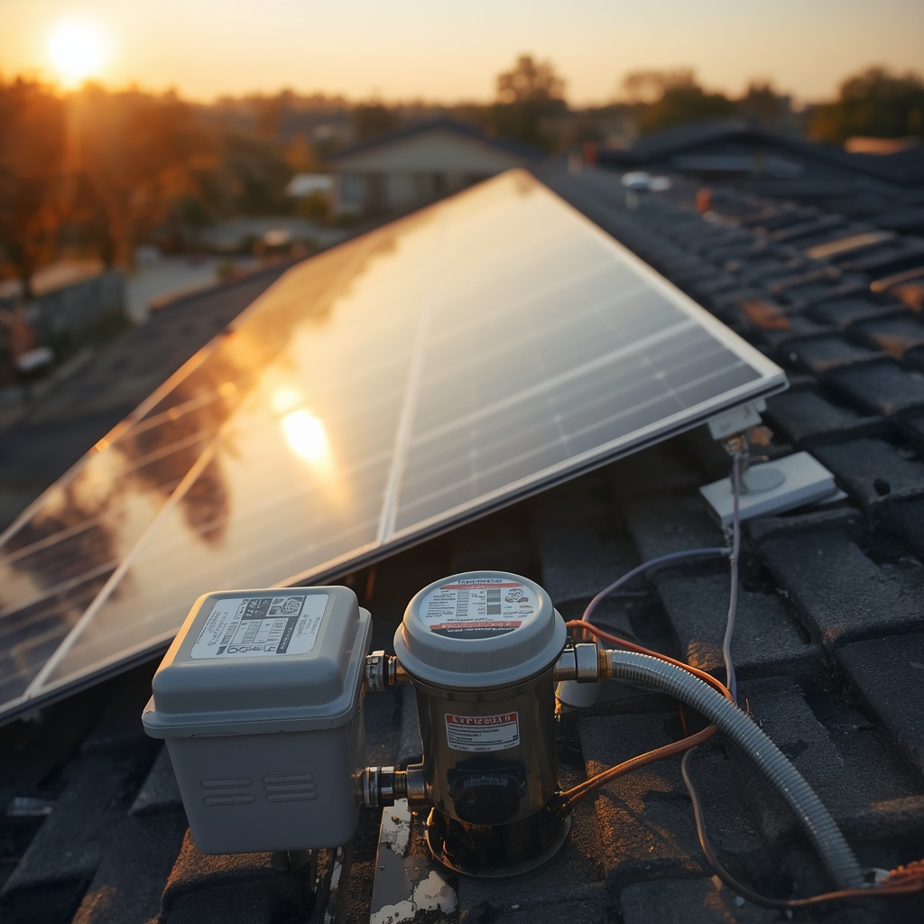 lucid-origin_A_wide-angle_photo_of_a_completed_residential_rooftop_solar_installation_at_gold-0