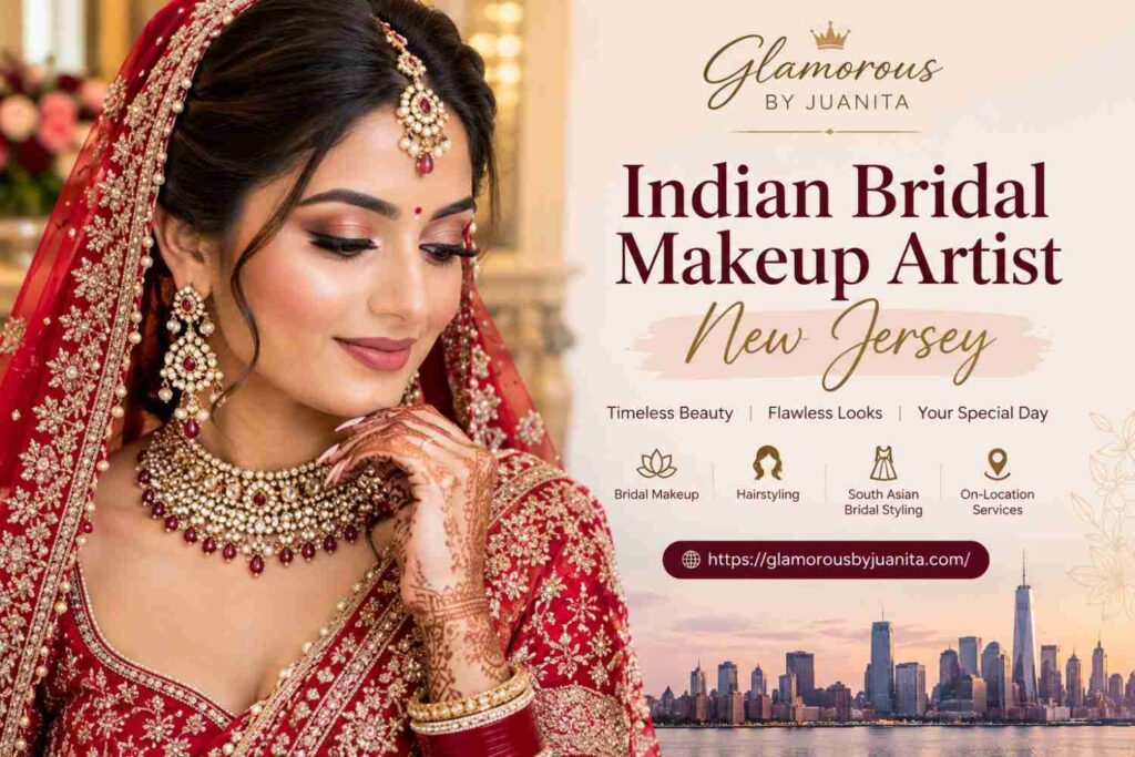 Glamorous Indian Bridal Makeup in New Jersey