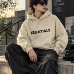 Sudadera Con Capucha Color Crema Essentials
